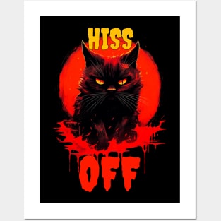 Angry Cat - Hiss Off Posters and Art